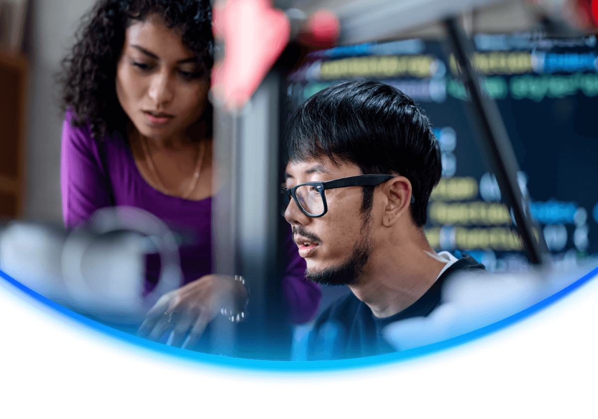 Team on a discussion